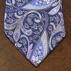 Stafford Blue Purple 100% Silk Men’s Neck Tie Made In China